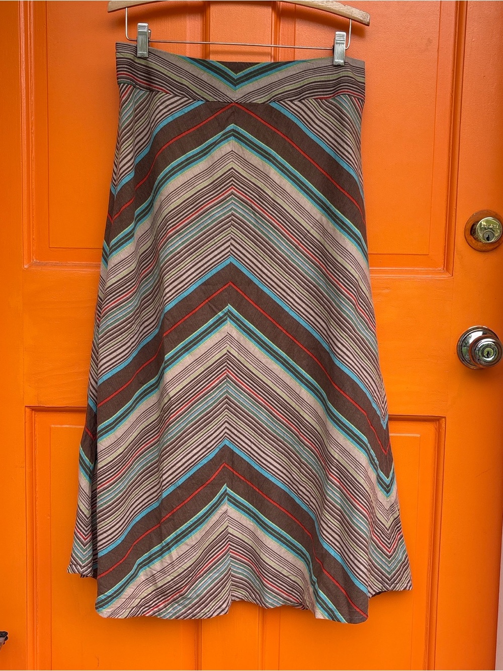Vintage East 5th 2000s chevron maxi skirt